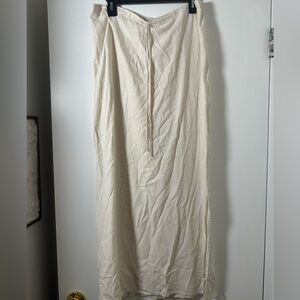NWOT Linen Blend Maxi Skirt Size XL